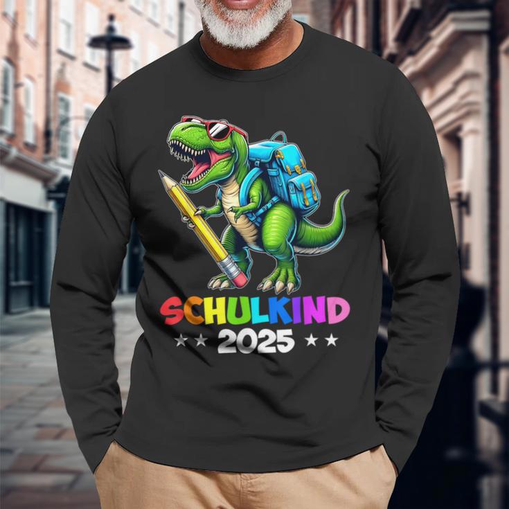 Schulkind 2025 DinoRex Jungen Dinosaurier Einschulung Langarmshirts Geschenke für alte Männer