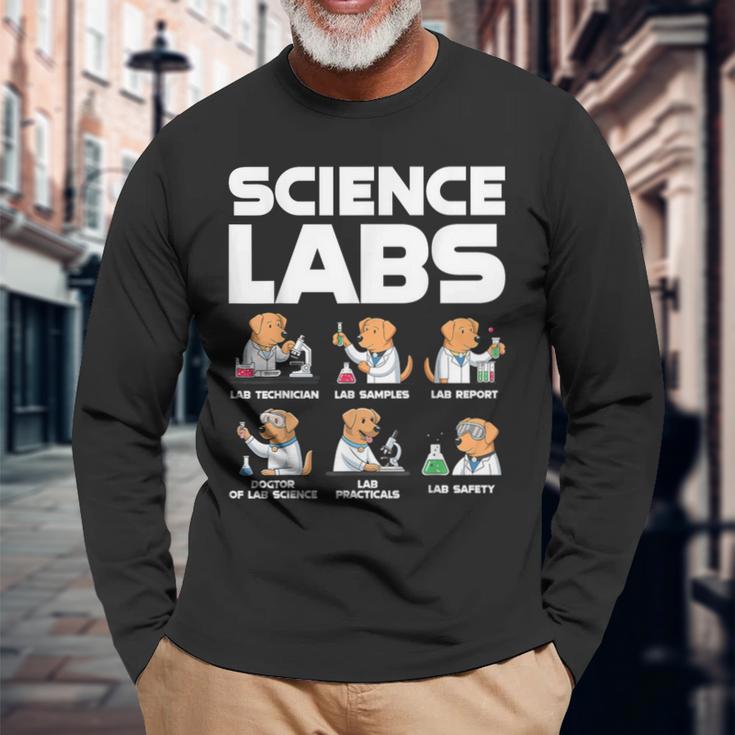 Science Labs Dogs Labrador Retriever Science Teacher Long Sleeve T-Shirt Gifts for Old Men Science Labs Dogs Labrador Retriever Science Teacher Long Sleeve T-Shirt Gifts for Old Men