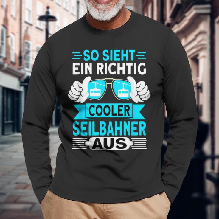 Seilbahn Gondel Seilbahner Langarmshirts Geschenke für alte Männer