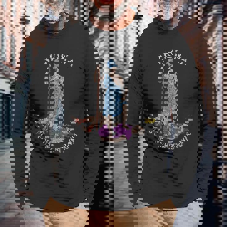Sellointage Deirginia Sic Semper Tyrannis Camiseta de manga larga Regalos para ancianos