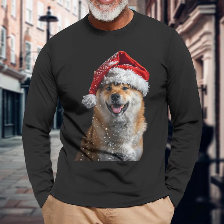 Shiba Inu Christmas Langarmshirts Geschenke für alte Männer