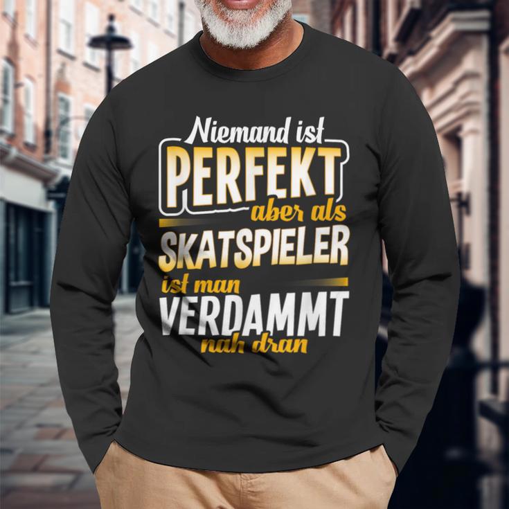 Skatspieler Skat Card Games Slogan Langarmshirts Geschenke für alte Männer