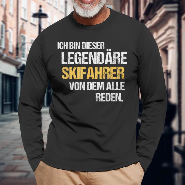 Skier Legend Ski Alpine Langarmshirts Geschenke für alte Männer