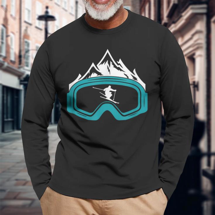 Skiing Winter Sports Apres-Ski Langarmshirts Geschenke für alte Männer