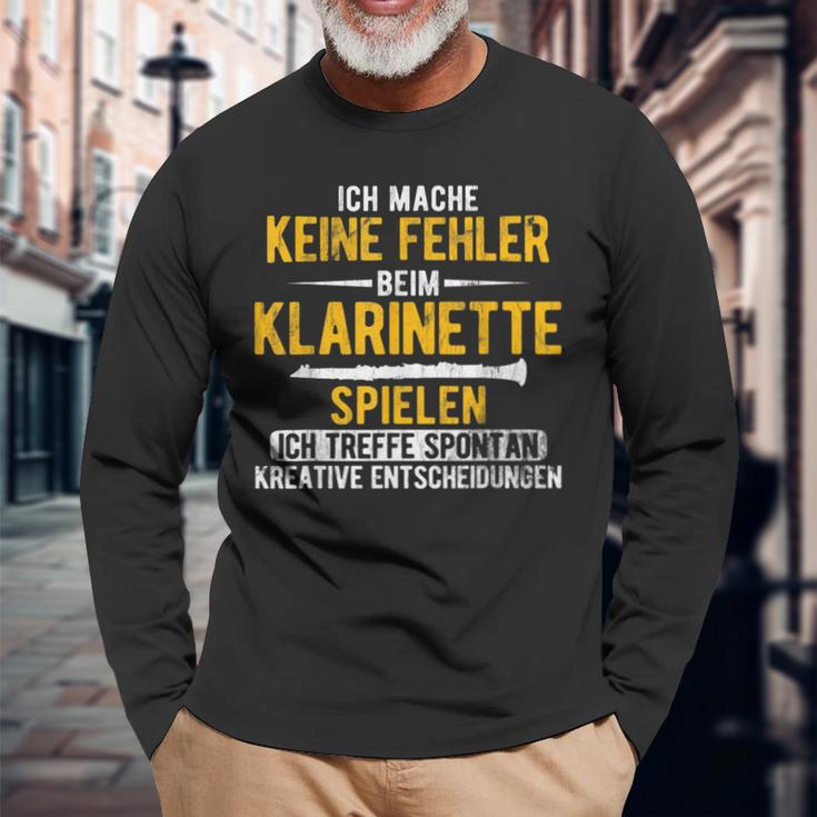 Spontan Kreative Decisions Music Clarinet Langarmshirts Geschenke für alte Männer