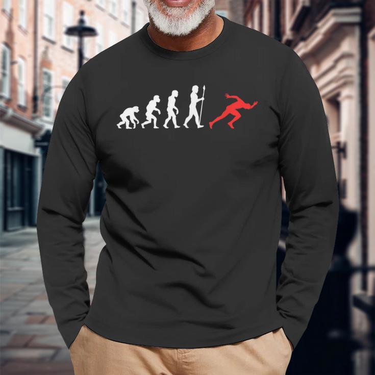 Sprinter Race Evolution Athletics Langarmshirts Geschenke für alte Männer