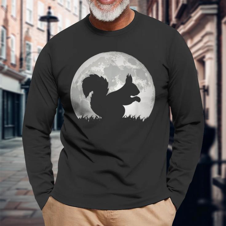 Squirrel Moon Langarmshirts Geschenke für alte Männer