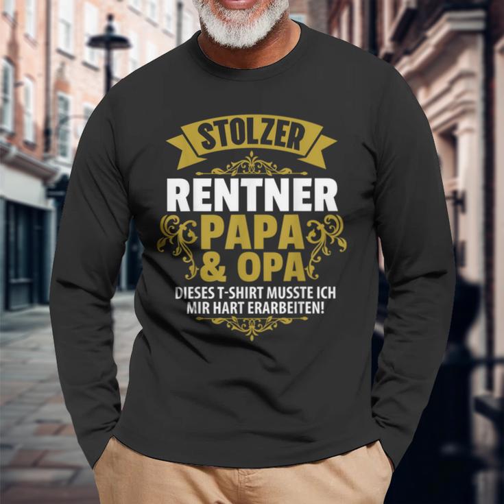 Stolzer Pensioner Papa Grandpa Retirement Pension Langarmshirts Geschenke für alte Männer