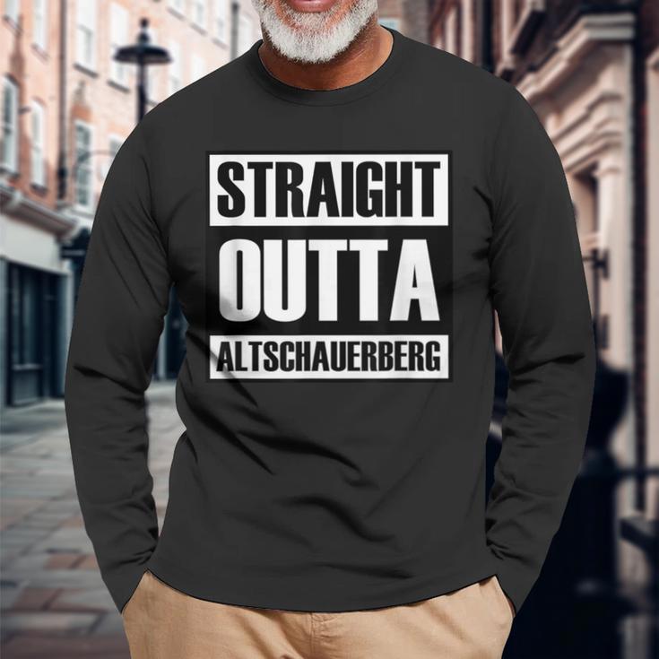 Straight Outta Altschauerberg Drachenlord Meme Internet Langarmshirts Geschenke für alte Männer