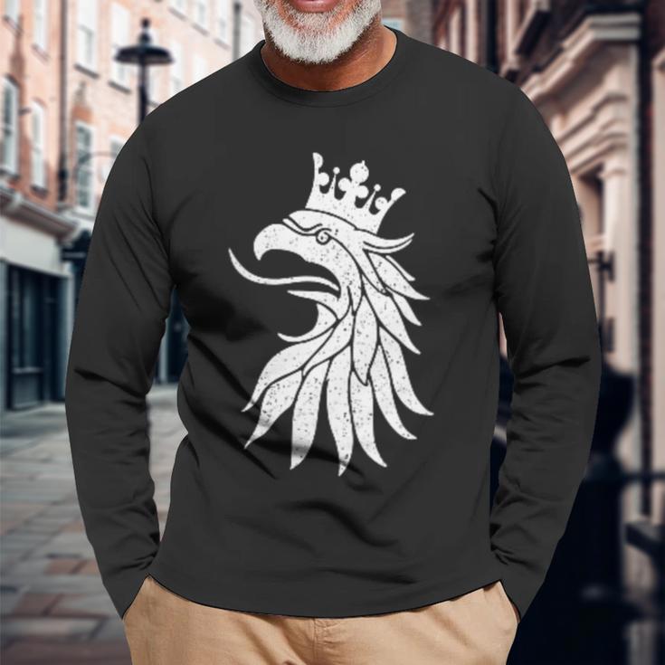 Sweden Flag Griffin Crest Langarmshirts Geschenke für alte Männer