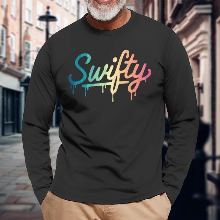 Swifty Fan Merchandise Ns Colourful Taylor Outfit Drip Langarmshirts Geschenke für alte Männer