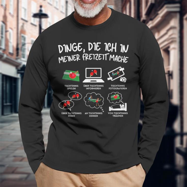 Table Tennis Player Saying Langarmshirts Geschenke für alte Männer