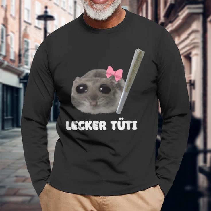 Tasty Tüti X Sad Hamster Meme Grass Bag Cannabis Langarmshirts Geschenke für alte Männer