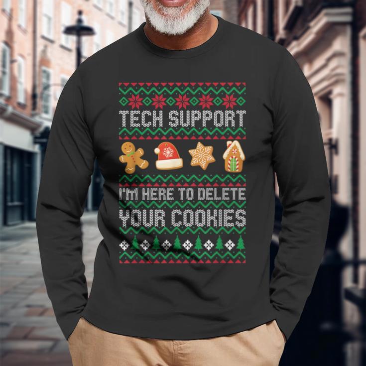 Tech Support Langarmshirts Geschenke für alte Männer