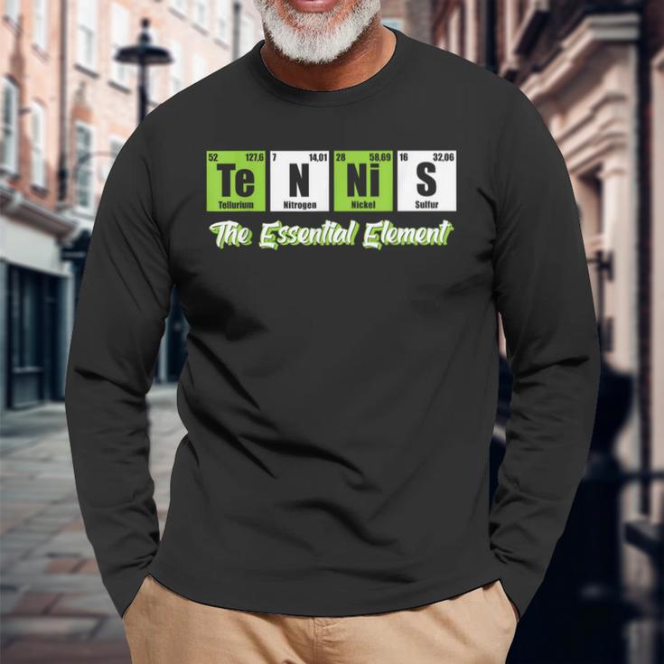 Tennis The Essential Element Tennis Langarmshirts Geschenke für alte Männer