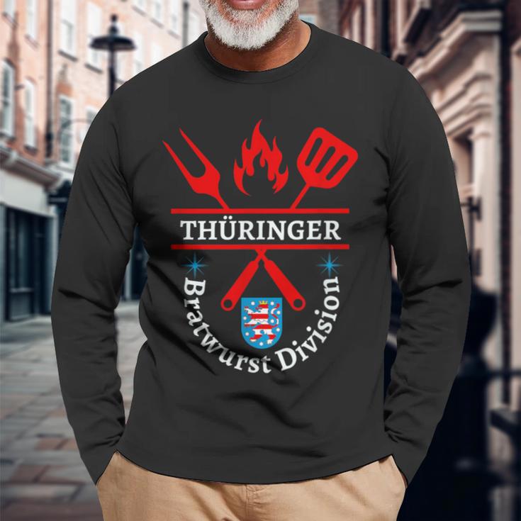 Thüringer Bratwurst Division Thuringia Bbq S Langarmshirts Geschenke für alte Männer