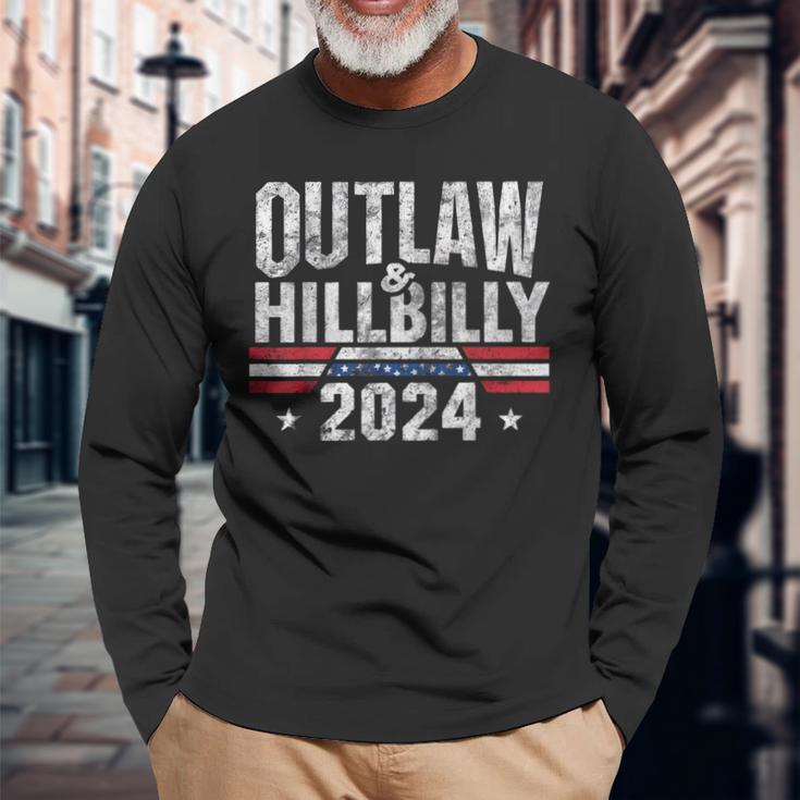 Trumpance 2024 Donald Trump JDAnce Outlaw Hillbilly Langarmshirts Geschenke für alte Männer