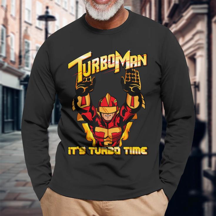 Turbo Man It's Turbo Time Langarmshirts Geschenke für alte Männer