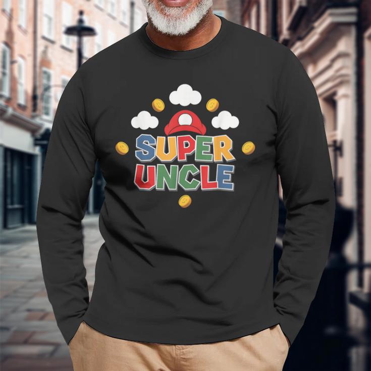 Uncle Gamer Super Uncle Gamerideo Game Uncle Langarmshirts Geschenke für alte Männer