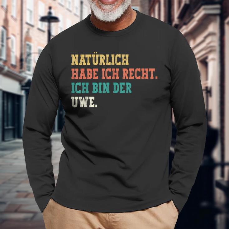 Uwe Saying First Name Name Uwe Langarmshirts Geschenke für alte Männer