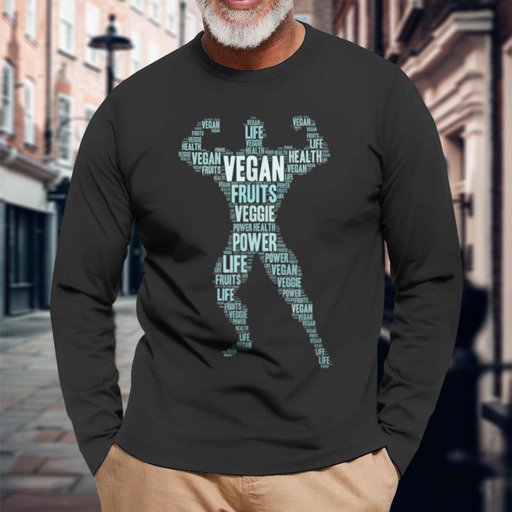 Vegan Powereganer Langarmshirts Geschenke für alte Männer