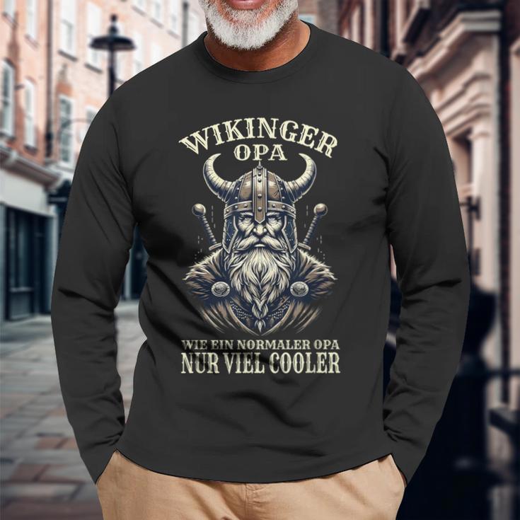 Viking Grandpa Nordic Mythology Norman Langarmshirts Geschenke für alte Männer