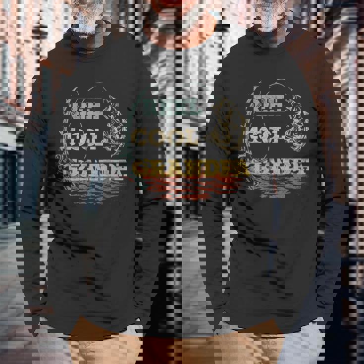 Vintage Reel Cool Grandpa Fisherman Father's Day Fishing Long Sleeve T-Shirt Gifts for Old Men