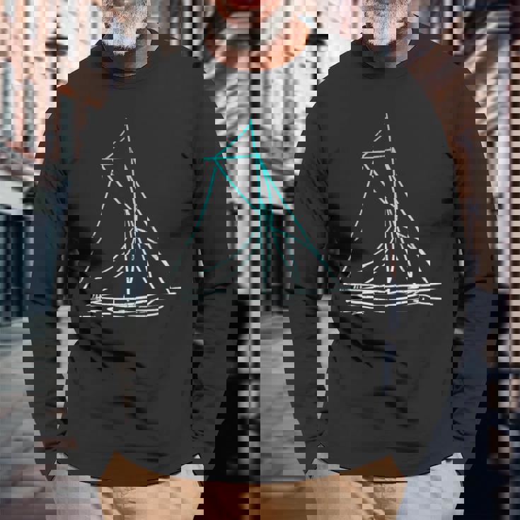 Voile Cadeau Pour Navigateuroilier Skipper Bateau T-shirt à manches longues Cadeaux pour les vieillards