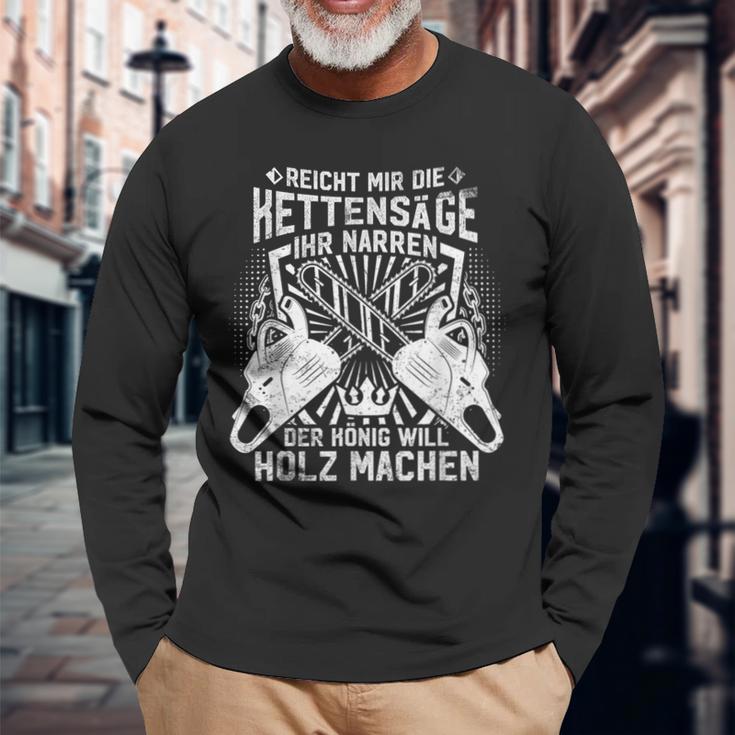 Woodcutter Forestry Chainsaw Slogan Langarmshirts Geschenke für alte Männer