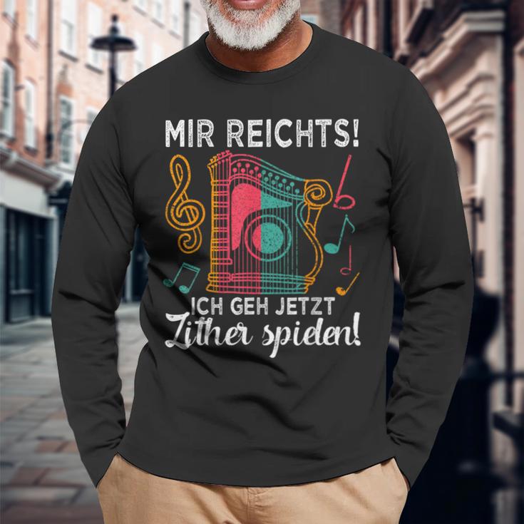 Zither Zither Player Langarmshirts Geschenke für alte Männer