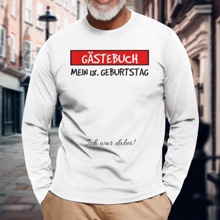 18Th Birthday Party Guest Book Idea 18 Years Langarmshirts Geschenke für alte Männer