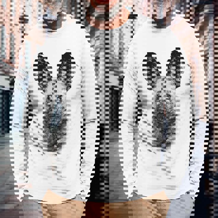 African Painted Dog Close-Up For Wild Dog Fans Long Sleeve T-Shirt Gifts for Old Men