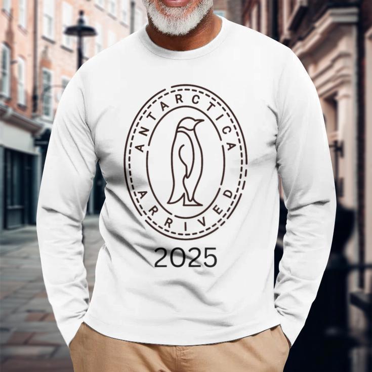 Angekommen In Der Antarctic 2025 Gray Langarmshirts Geschenke für alte Männer