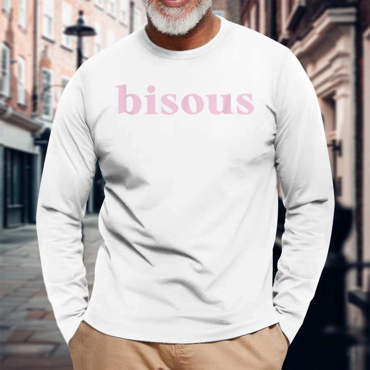 Bisous Kisses Graphic Blue S Langarmshirts Geschenke für alte Männer