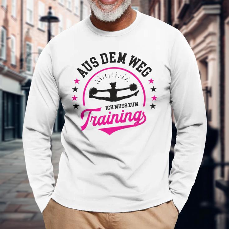 Cheerleading Cheerdance Aus Dem Weg Ich Muss Zum Training German Langarmshirts Geschenke für alte Männer