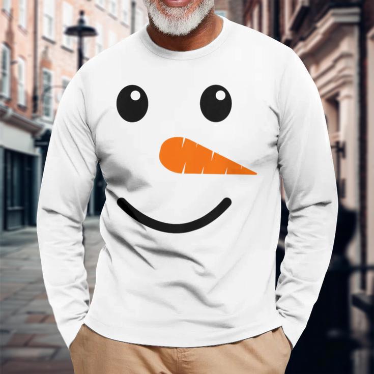 Children's Snowman Costume Children's Snowman Face Langarmshirts Geschenke für alte Männer