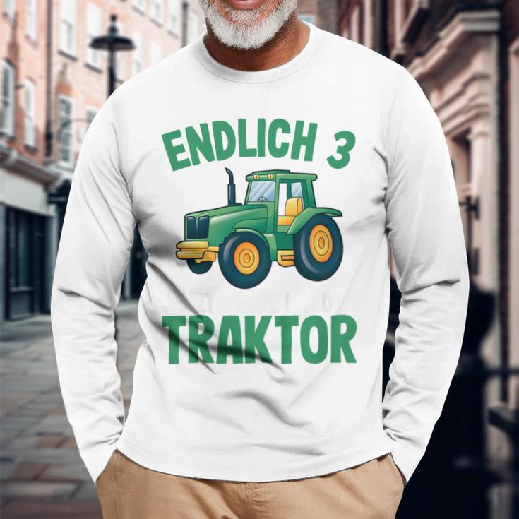 Children's Tractor Boys 3 Years 3Rd Birthday Boys Tractor Langarmshirts Geschenke für alte Männer