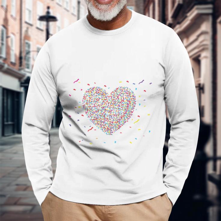 Confetti In The Heart Fancy Dress Carnival Confetti Costume Outfit Langarmshirts Geschenke für alte Männer