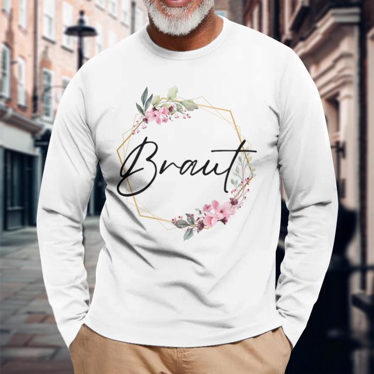 Damen Braut Bride Junggesellenabschied Dezent Herz Jga Bride To Be Langarmshirts Geschenke für alte Männer