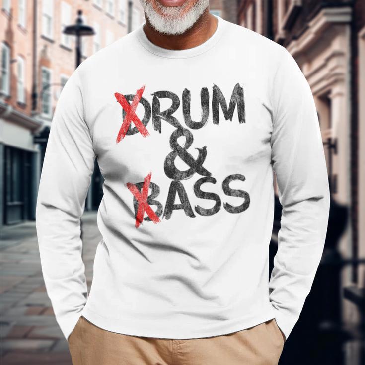 Drum And Bass Rum & Assintage Gray Langarmshirts Geschenke für alte Männer