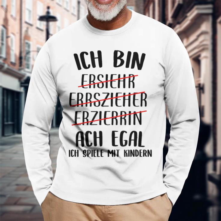 Educator With Slogan Langarmshirts Geschenke für alte Männer