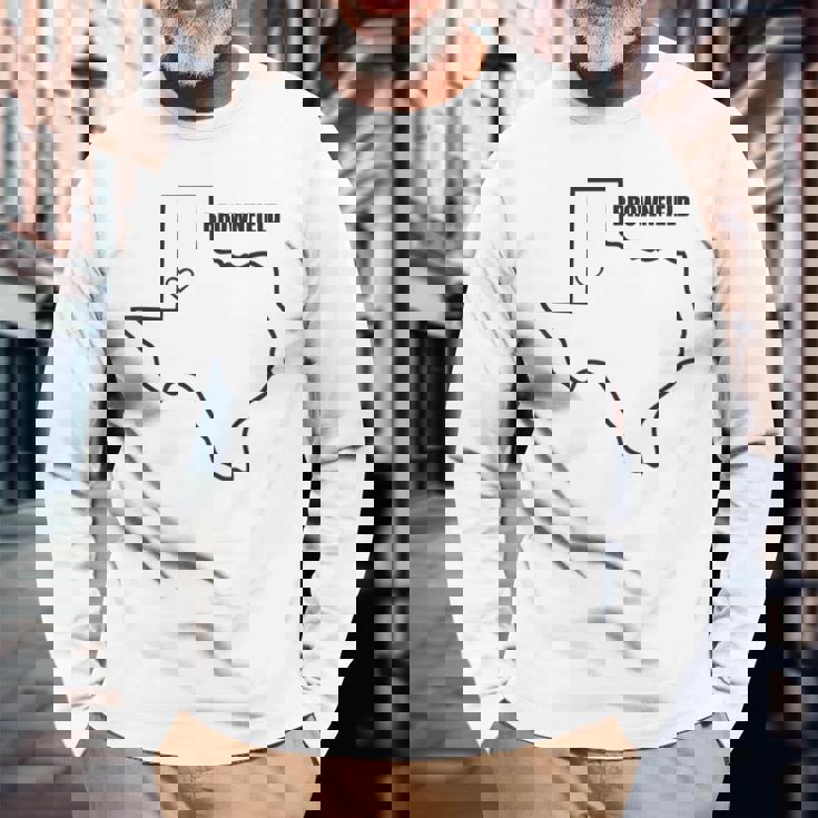Epic Threadz Carte De L'état Du Texas Brownfield Tx T-shirt à manches longues Cadeaux pour les vieillards