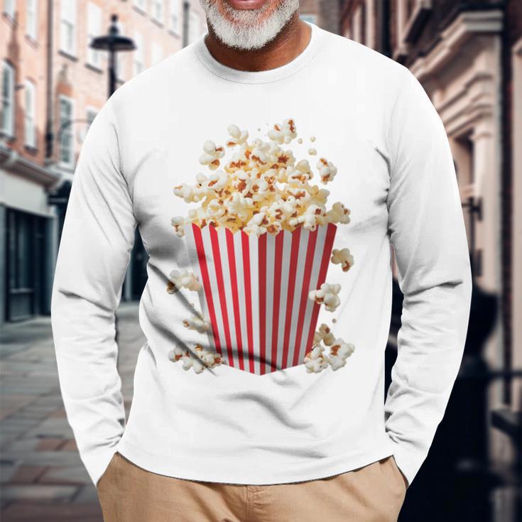 Fancy Dress & Carnival Retro Popcorn Costume Blue Langarmshirts Geschenke für alte Männer