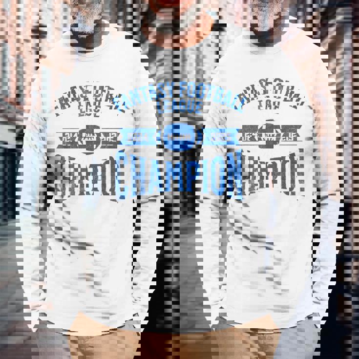Fantasy Football League Champion Champ 2024 2025 Ffl Long Sleeve T-Shirt Gifts for Old Men