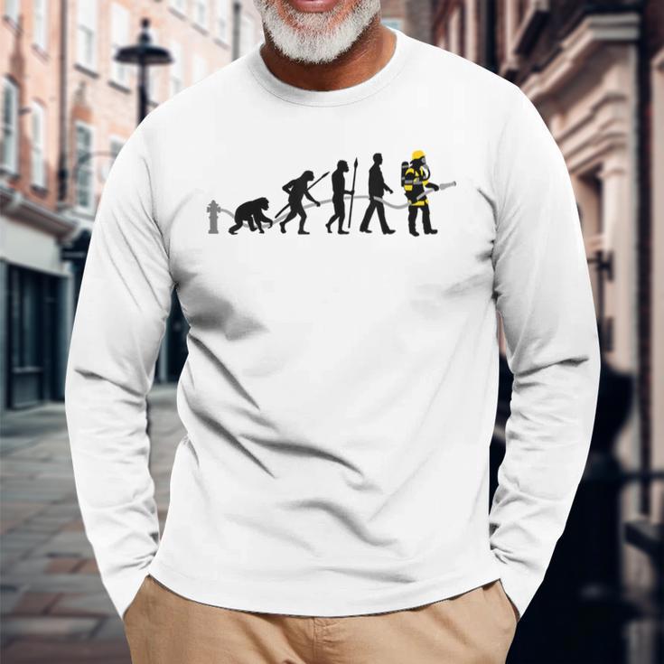 Fire Brigade Evolution Coolintage Retro Langarmshirts Geschenke für alte Männer