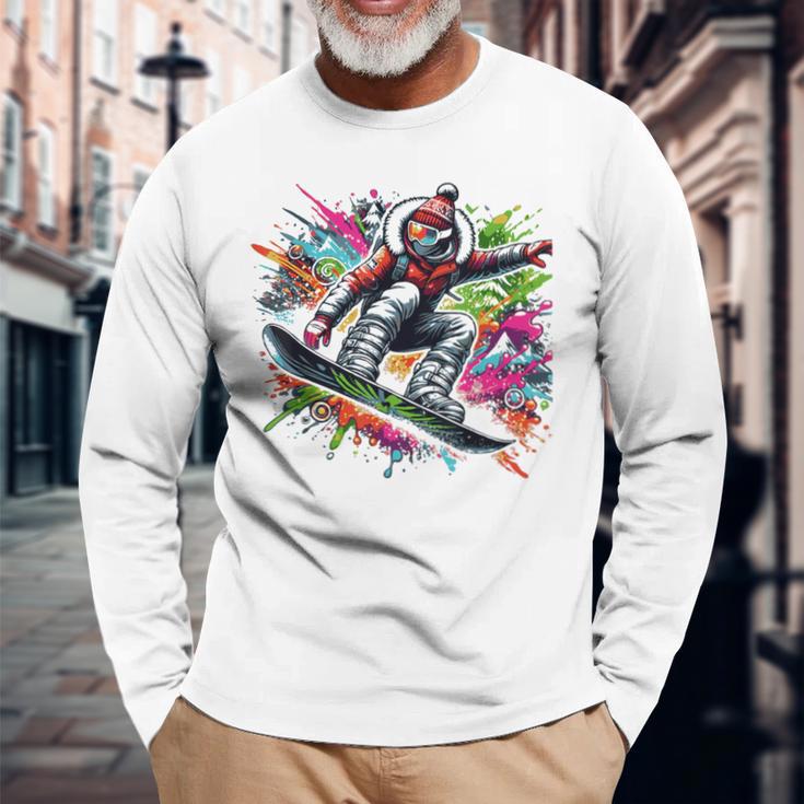 Costume Top Winter Sports Snowboarder Apres Ski Party Langarmshirts Geschenke für alte Männer