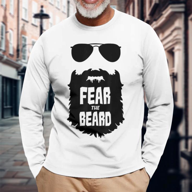 Fear The Beard Gray S Langarmshirts Geschenke für alte Männer