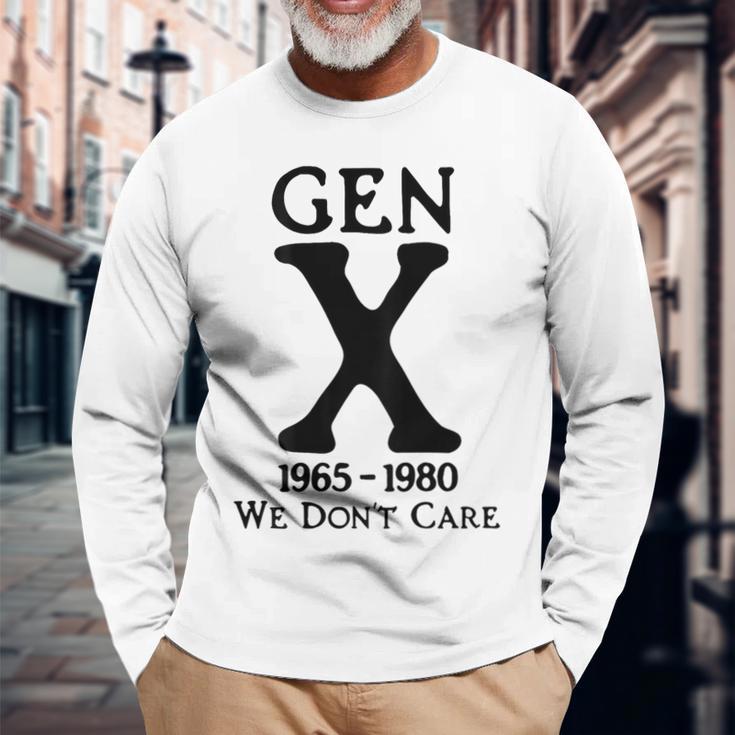 Gen X 1965 1980 Ist Es Uns Egal Langarmshirts Geschenke für alte Männer