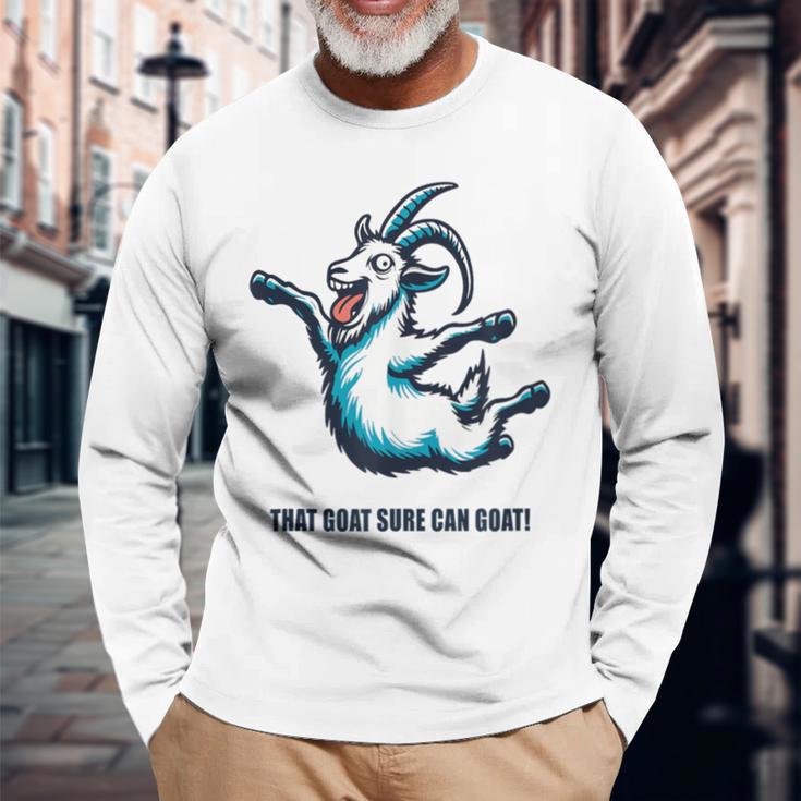 That Goat Sure Can Goat Simulator Langarmshirts Geschenke für alte Männer