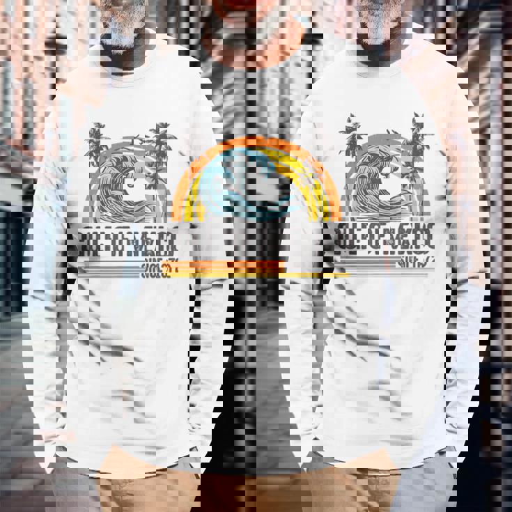 Gulf Of Mexico Since 1672 Vintage Beach Summer Vacation Long Sleeve T-Shirt Gifts for Old Men